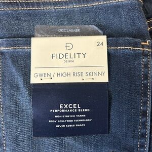 Fidelity Skinny Blue Jeans High-Rise Premium Denim